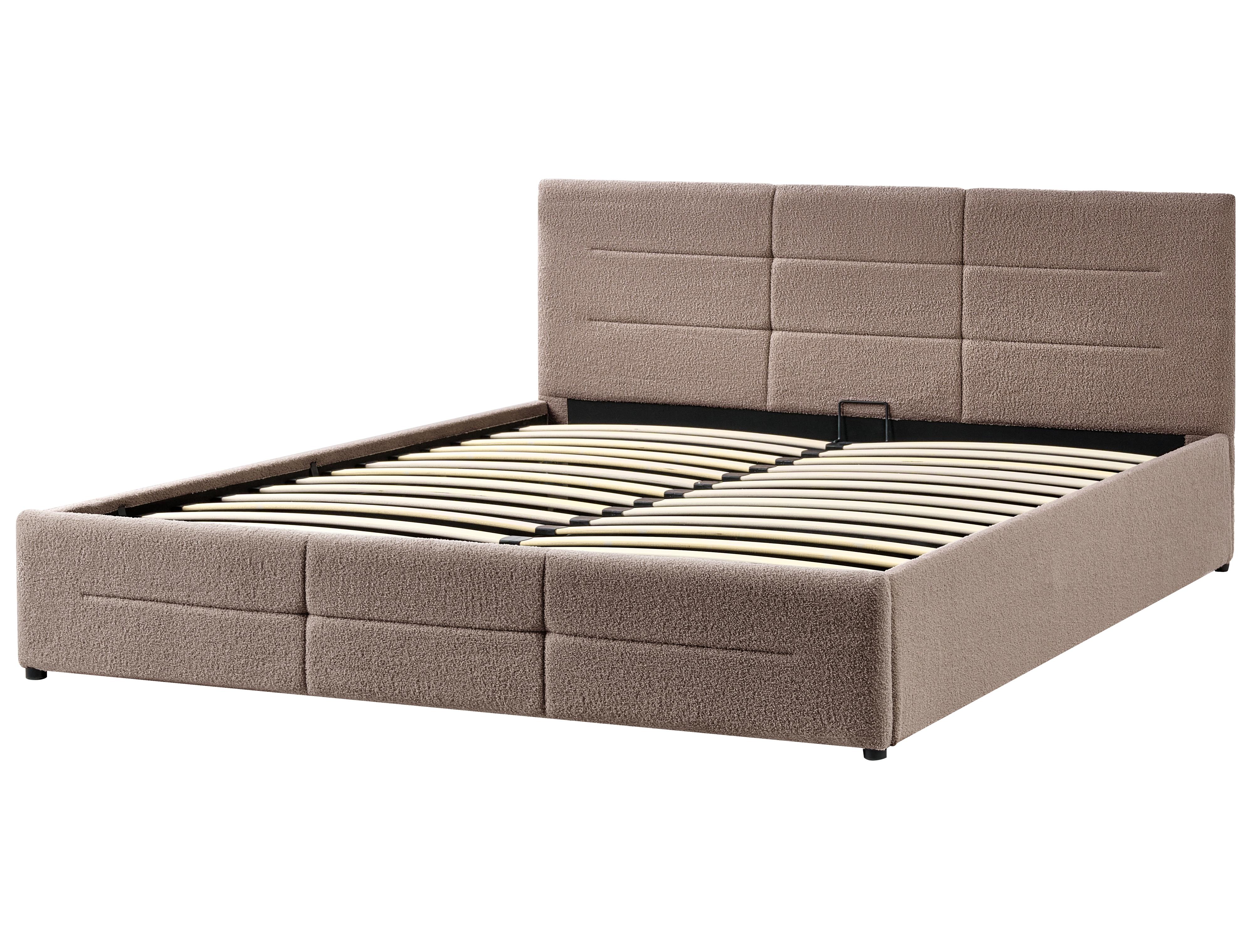 Bed met opbergruimte Bouclé MASSOGNES 180 x 200 cm Taupe