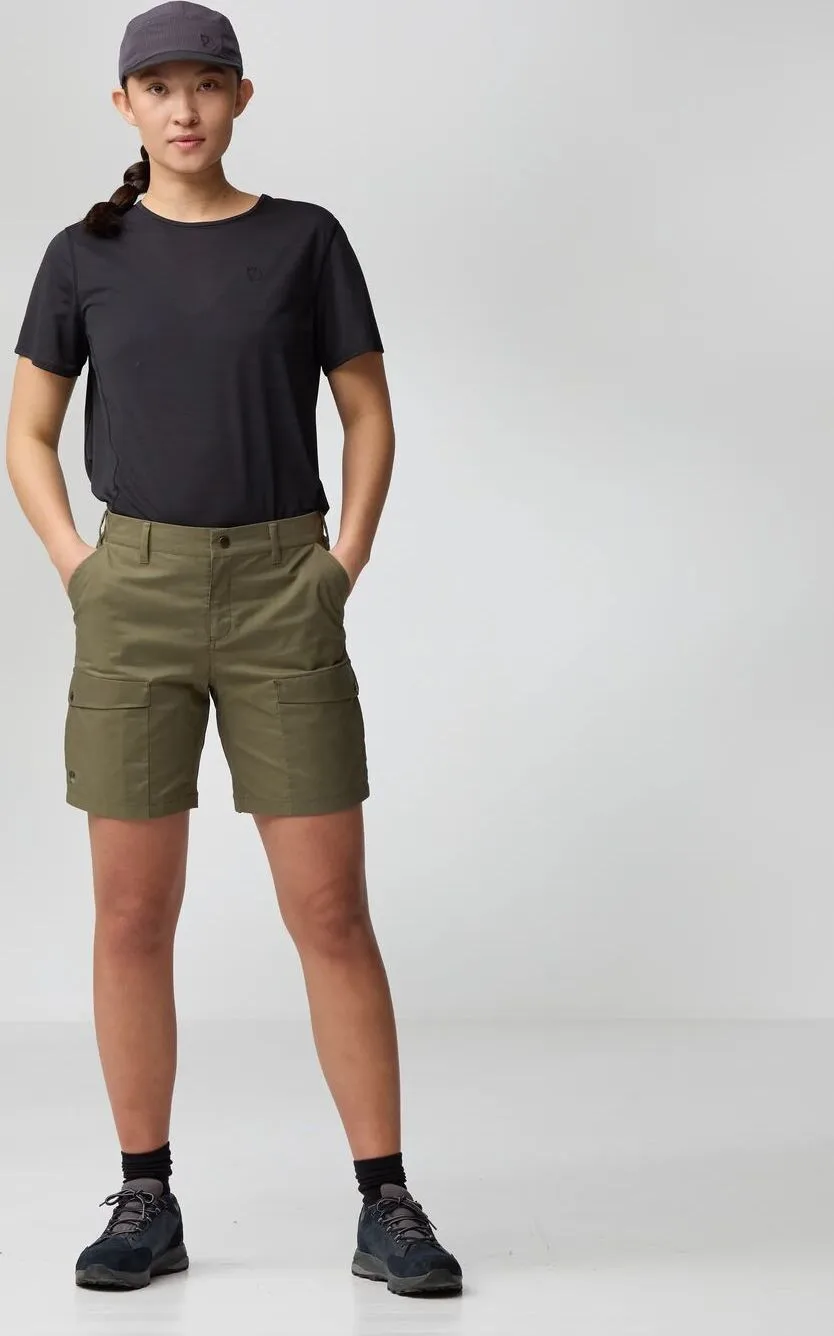 Fjällräven Women's Abisko Hybrid Trail Shorts Laurel Green