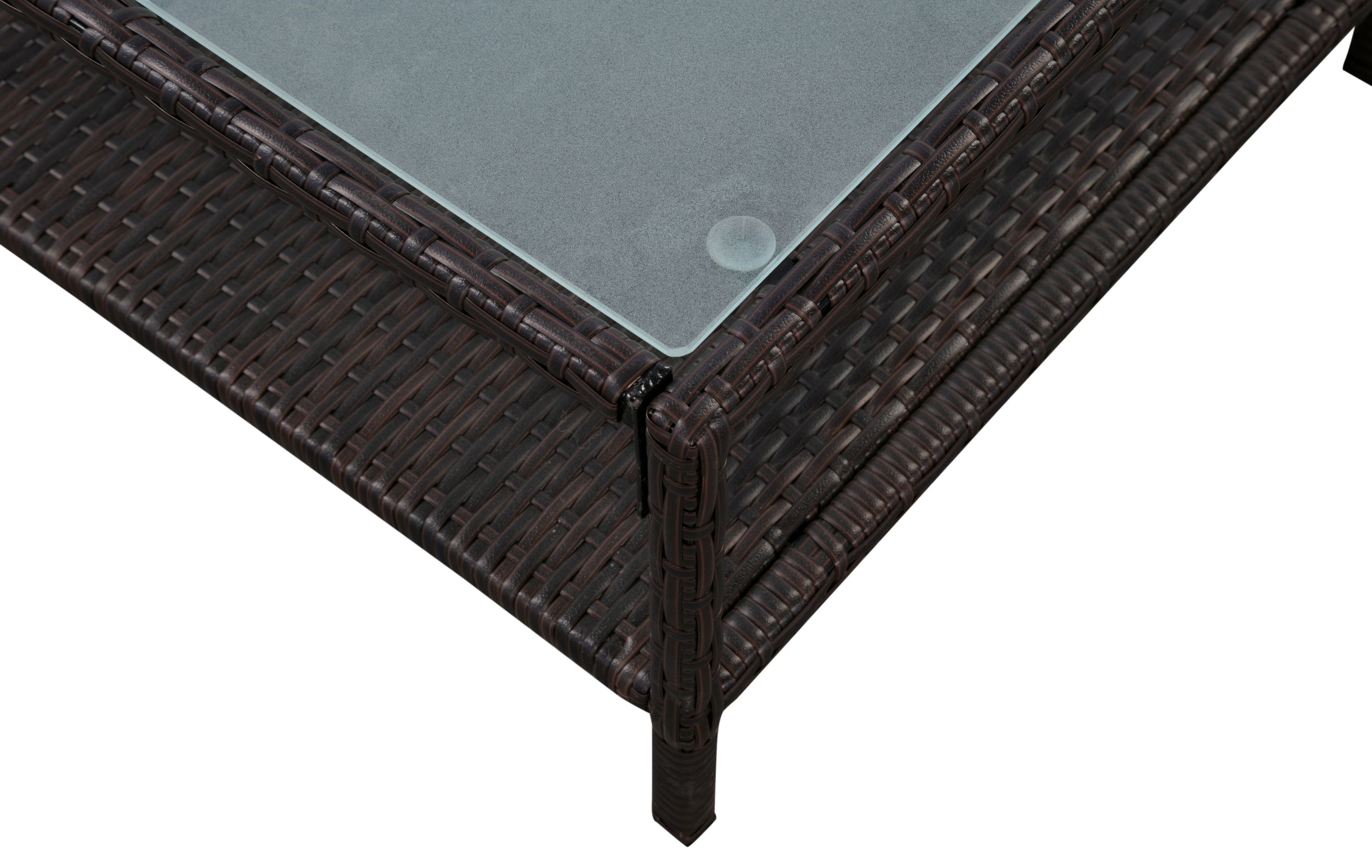 Rattanlounge RIVERA braun/beige