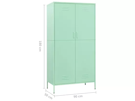 Garde-robe Vert menthe 90x50x180 cm Acier
