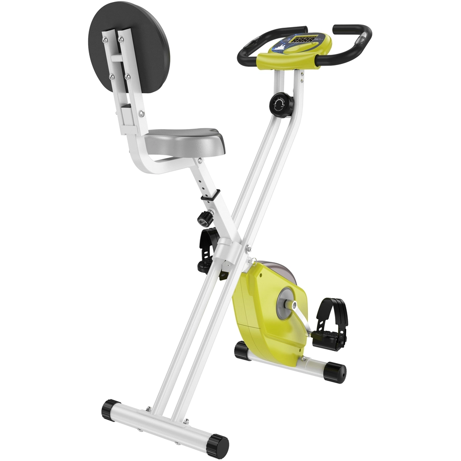 HOMCOM Fahrradtrainer mit Magnetwiderstand gelbweiß
