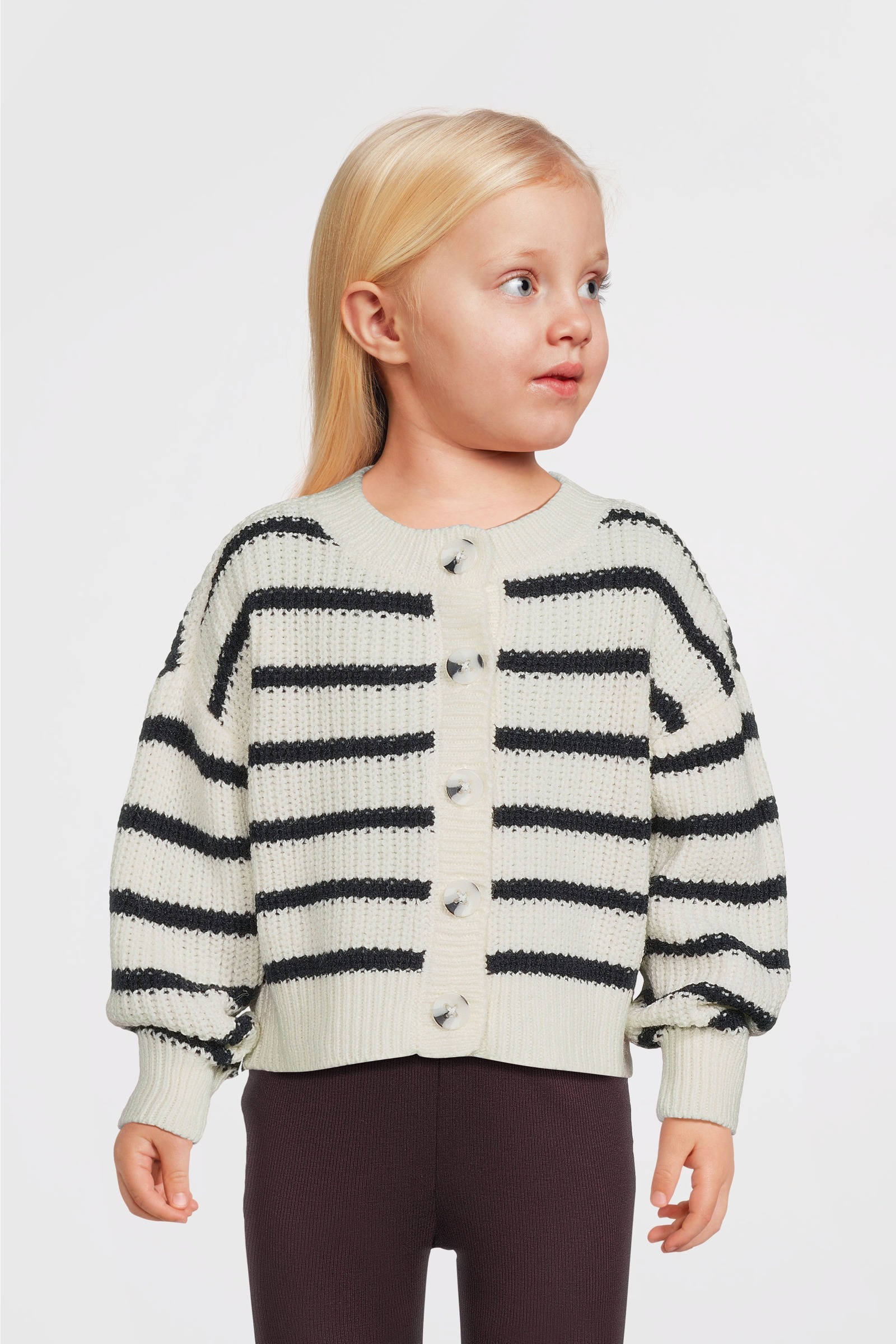 NAME IT gestreept vest NMFVERONJA ecru/donkerblauw