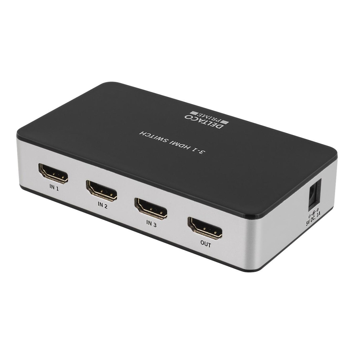DELTACO PRIME Premium 3 Port HDMI Switch with IR Wireless Remote