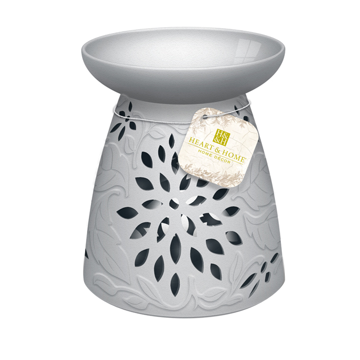 Heart & Home Geurwax Brander Keramische Bloem 1st