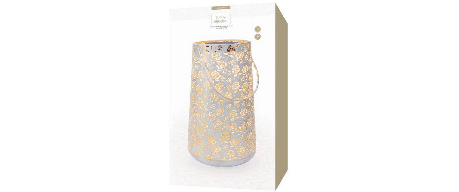 Laterne Solar Antic Baccara, 46 cm, WhiteSolarleuchte zum Aufstellen oder Aufhängen