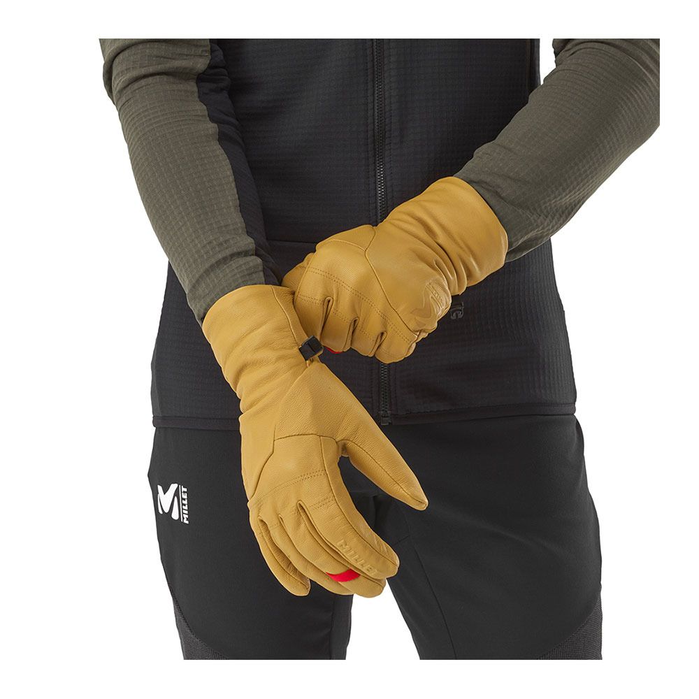 Millet LEATHER SHERPA - Gants ski Homme honey mustard