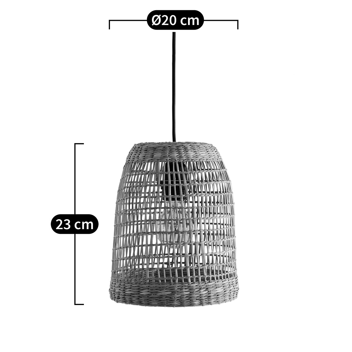 LA REDOUTE INTERIEURS<br>Candeeiro suspenso / candeeiro portátil em herbário Ø20 cm, Makita