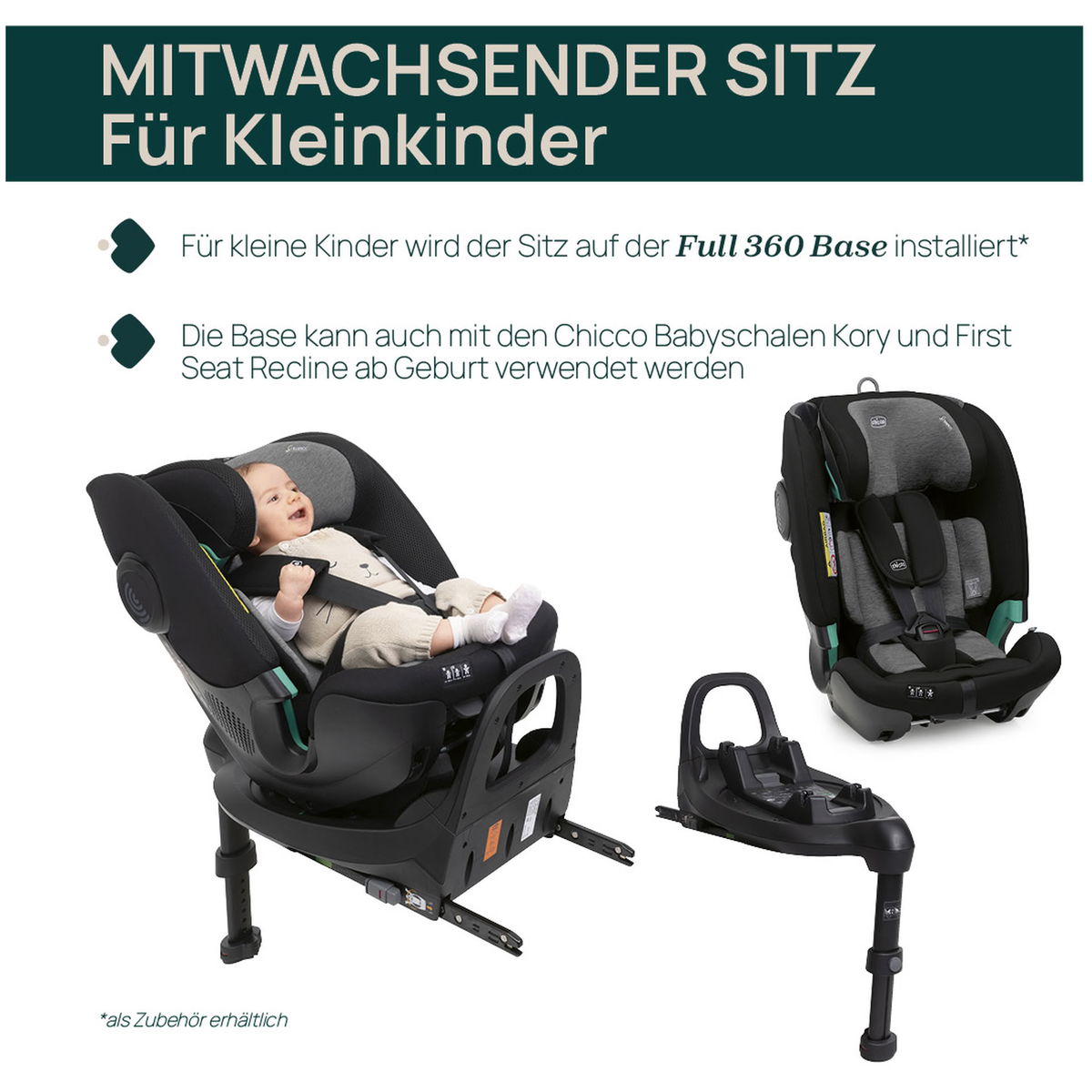 ChiccoChicco   FullSeat 360 i-Size ohne Basis black satin