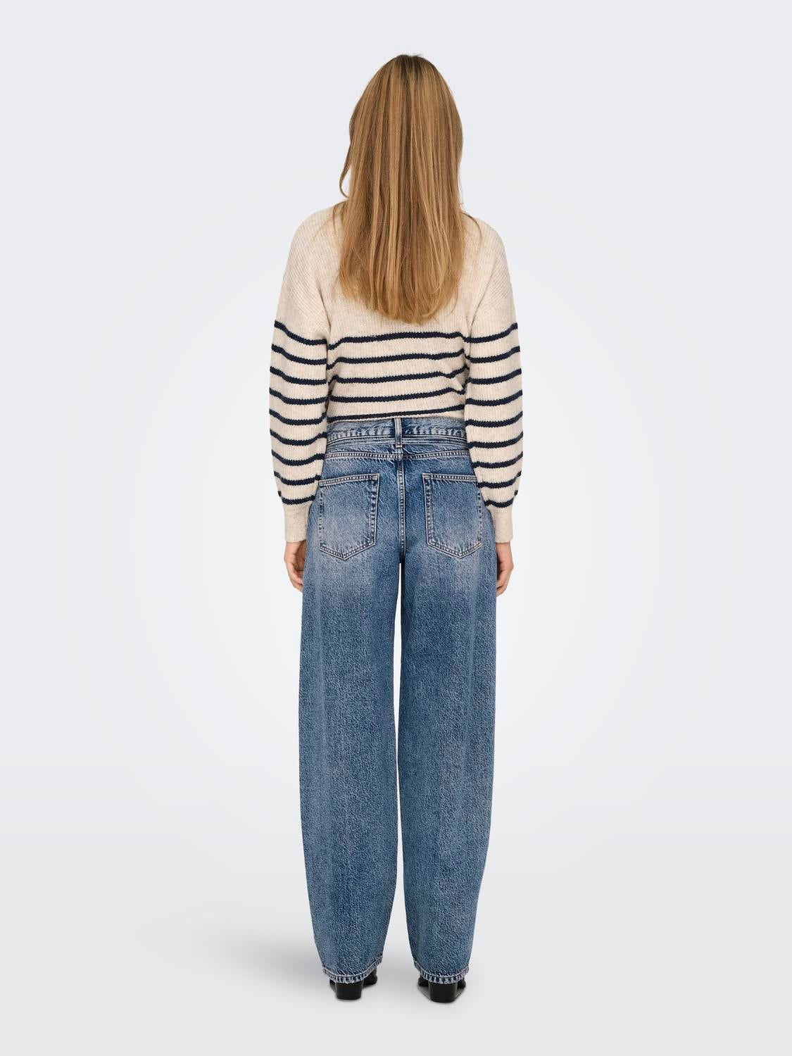 ONLGIANNA Mittlere Taille Ballon Schnitt Jeans Light Blue Denim