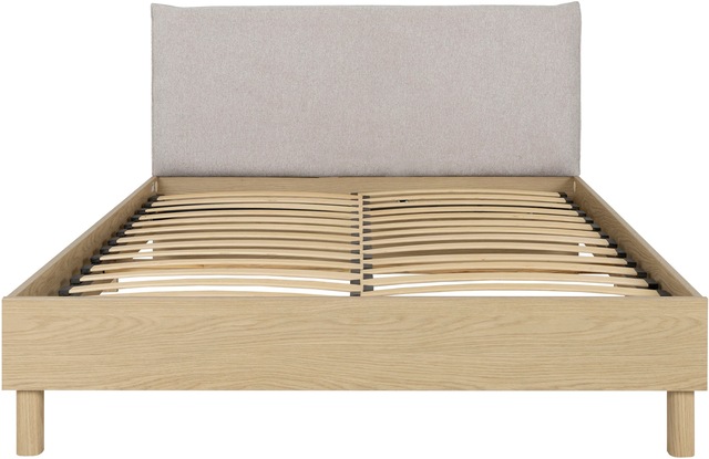 Gami Einzelbett »Auriol« Bett 160 / 200 mit gepolstertes Kopfteil aus Textil