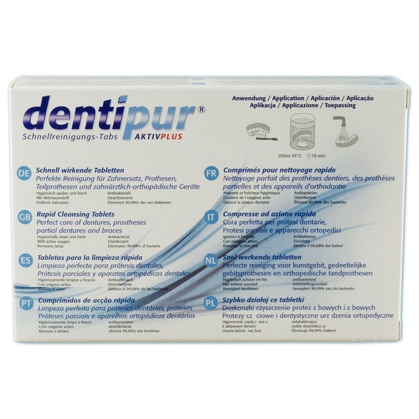 dentipur Schnellreinigungs-Tabs AKTIVPLUS (30 Tabs)
