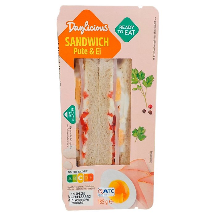 DAYLICIOUS Sandwiches 185 g, Pute-Ei