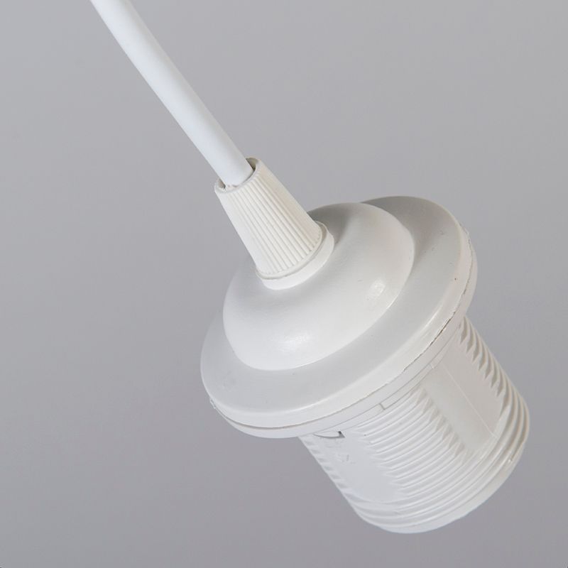 Moderne hanglamp wit met zwarte kap 45 cm - Pendel