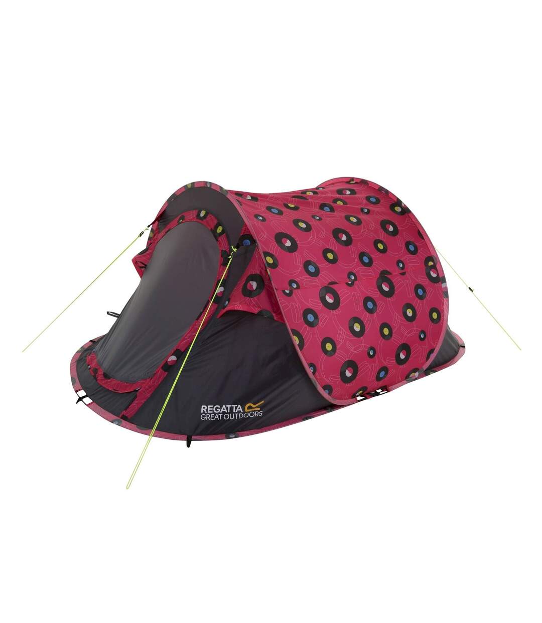 Regatta Malawi Vinyl Record 2 Person Pop-Up Tent (Rose/Noir) (Taille unique) - UTRG7683