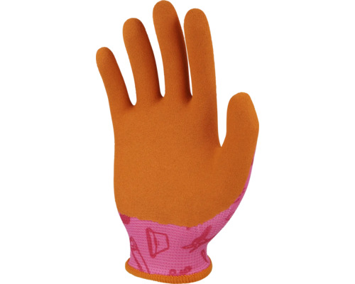 Kinderhandschoen Floralie maat 5 oranje roze