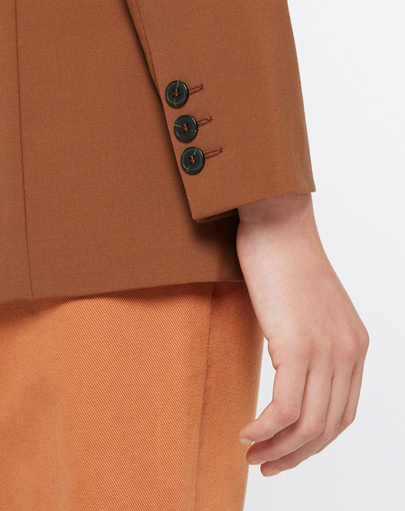 Galeries Lafayette Blazer croisé en Laine mélangée Celeste marron