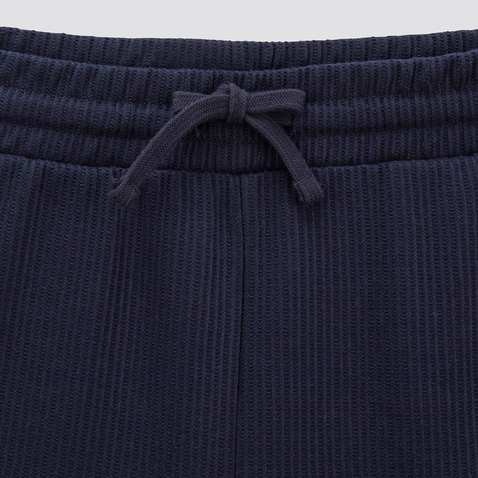 Short en maille matière gaufrée Bleu foncé