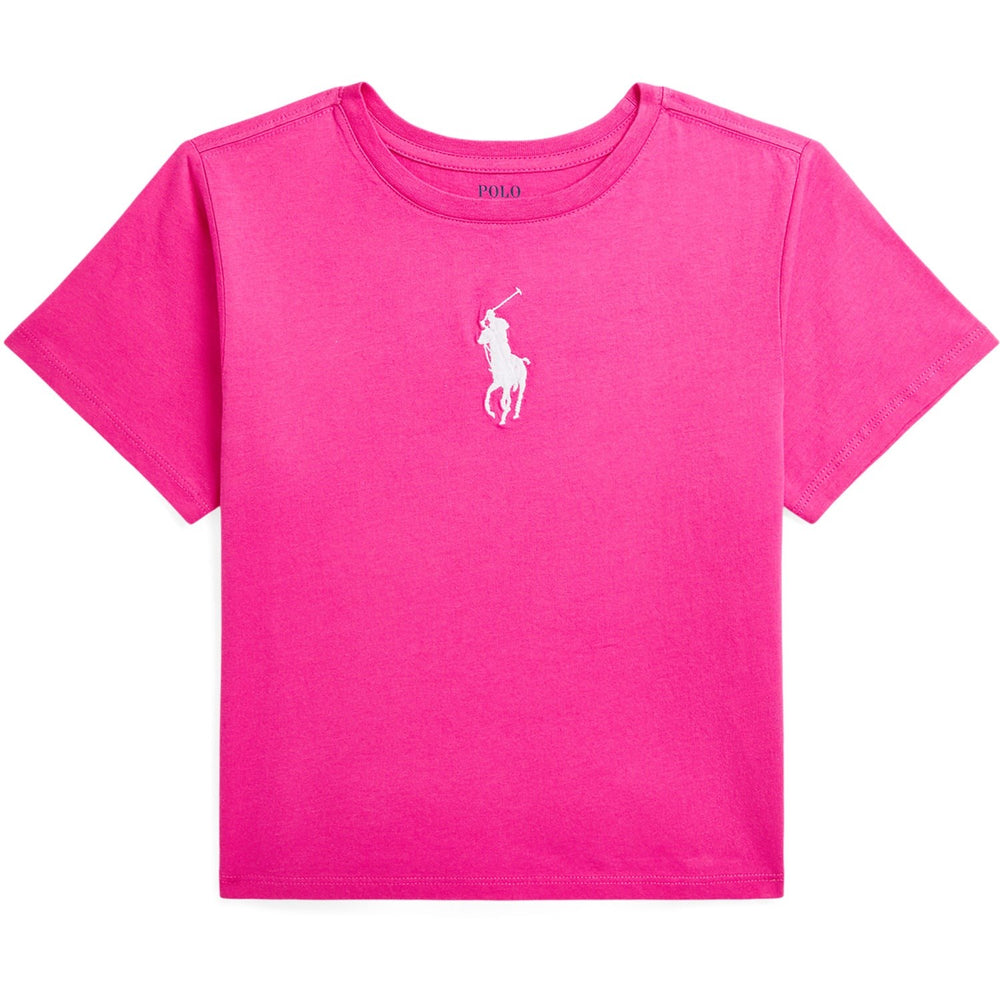 Køb Polo Ralph Lauren Belmont Pink W/ C1750 White Girl T-Skjorte