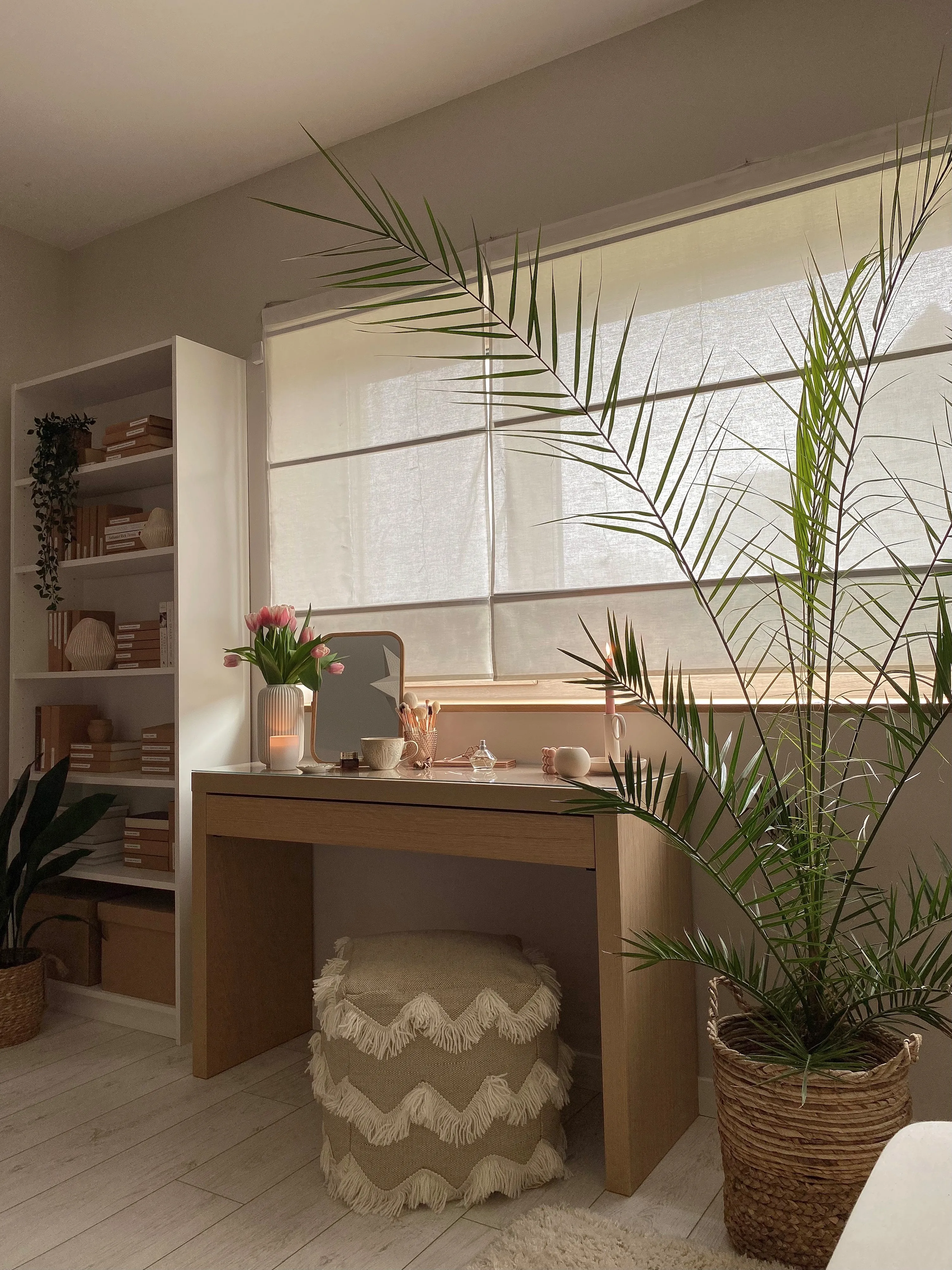 Poef NASHIK Katoen Beige