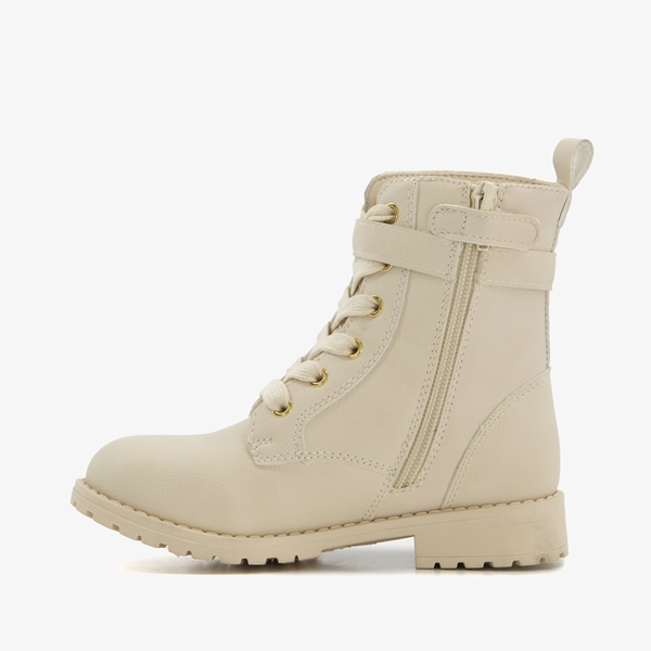 Blue Box meisjes veterboots beige met tasje