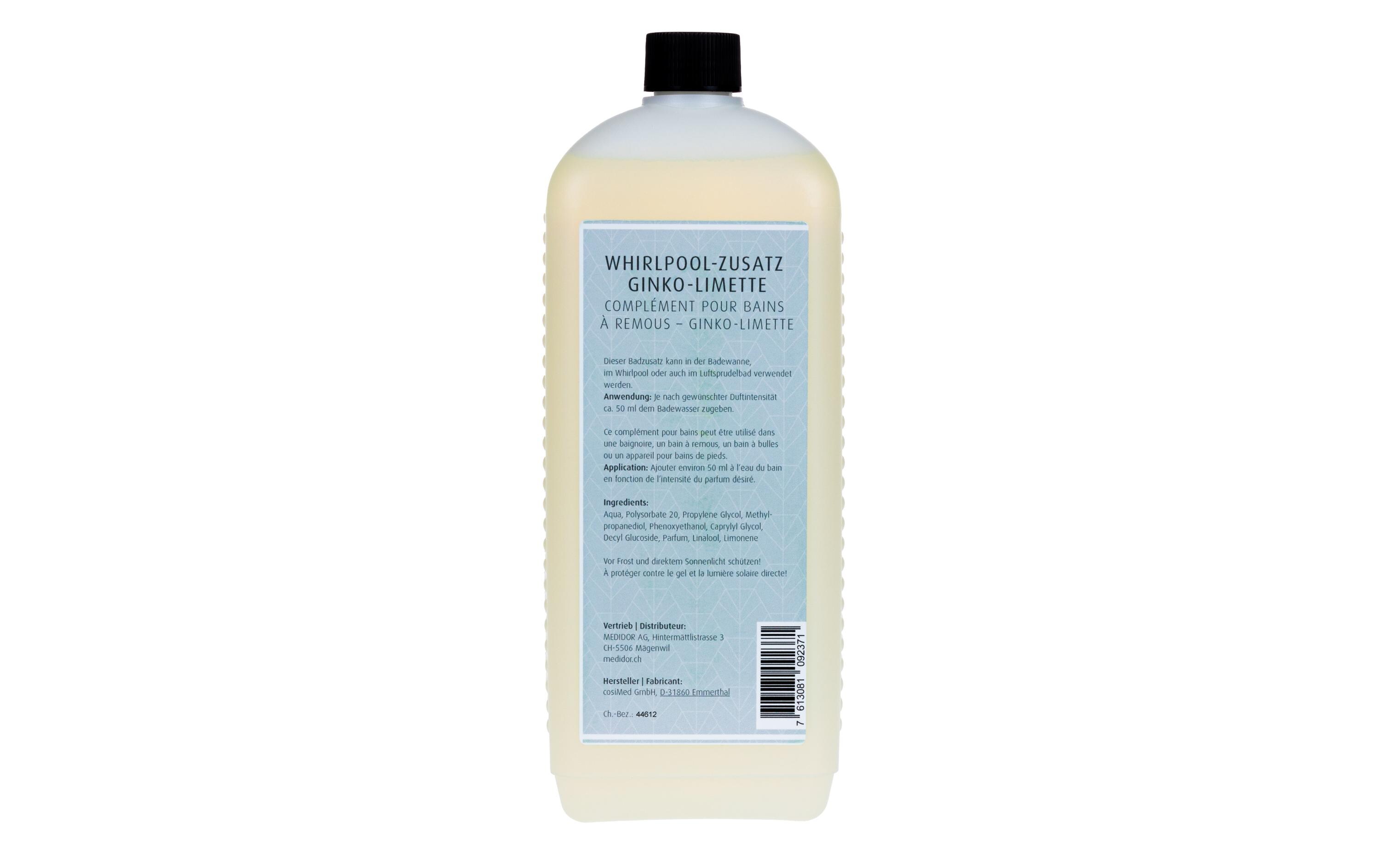 Whirlpool Zusatz Ginkgo-Limette 1 LiterSprudelbad Zusatz