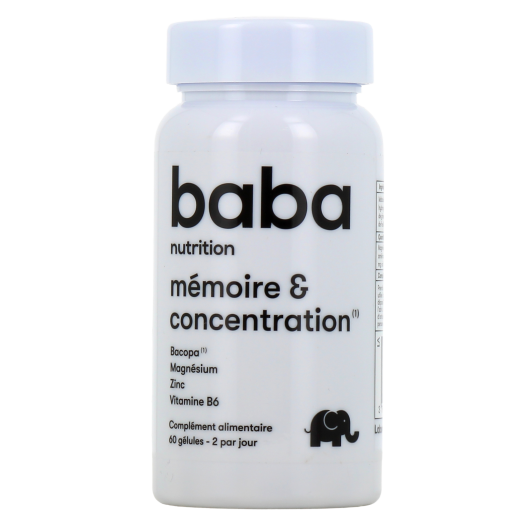 Baba Nutrition Mémoire & concentration - Ginkgo biloba, bacopa