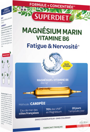 Super Diet Magnésium Marin + Vitamine B6 Ampoules 20x10ml