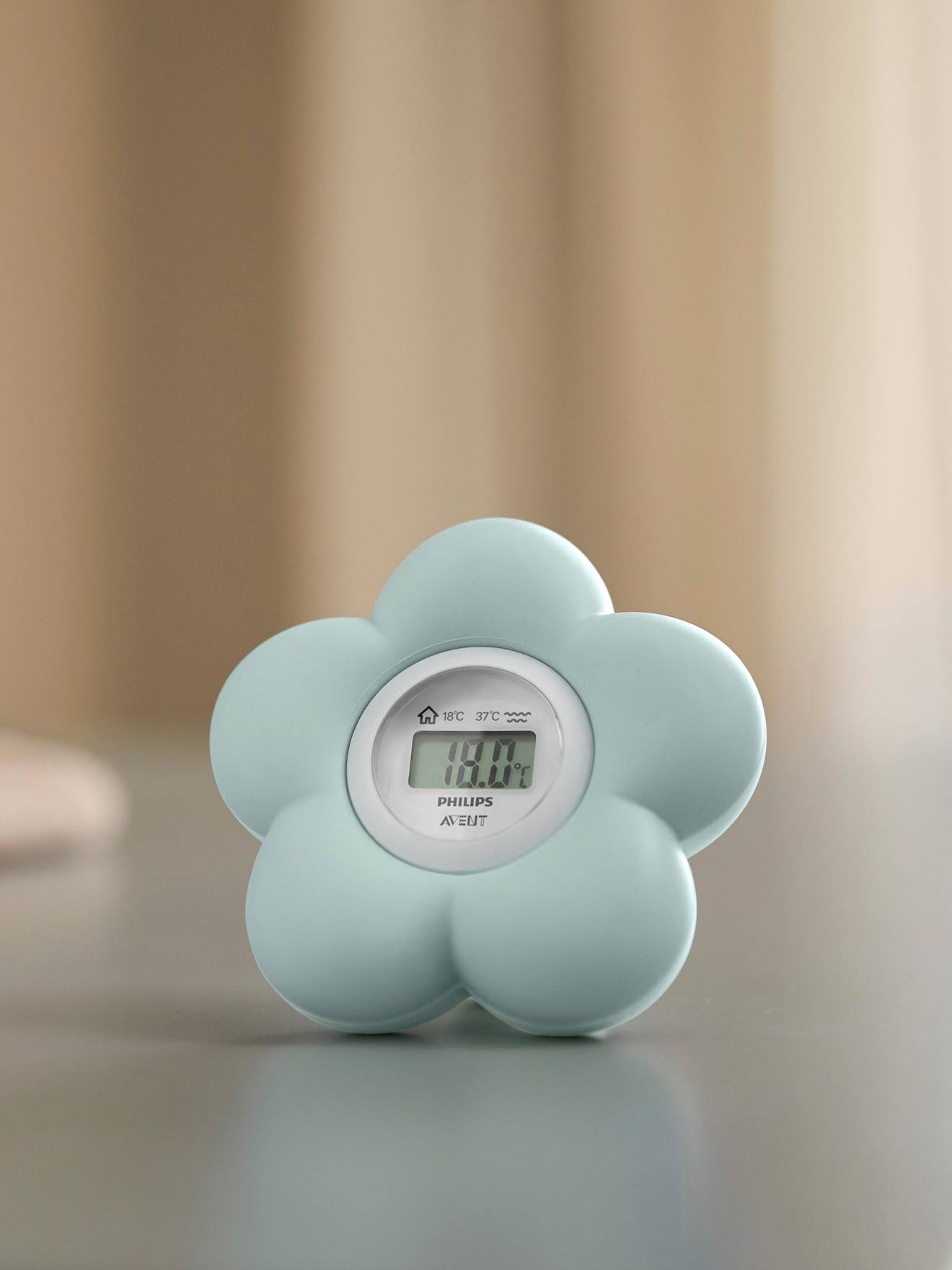 Termômetro digital 2 em 1 Philips AVENT, formato de flor, verde claro liso
