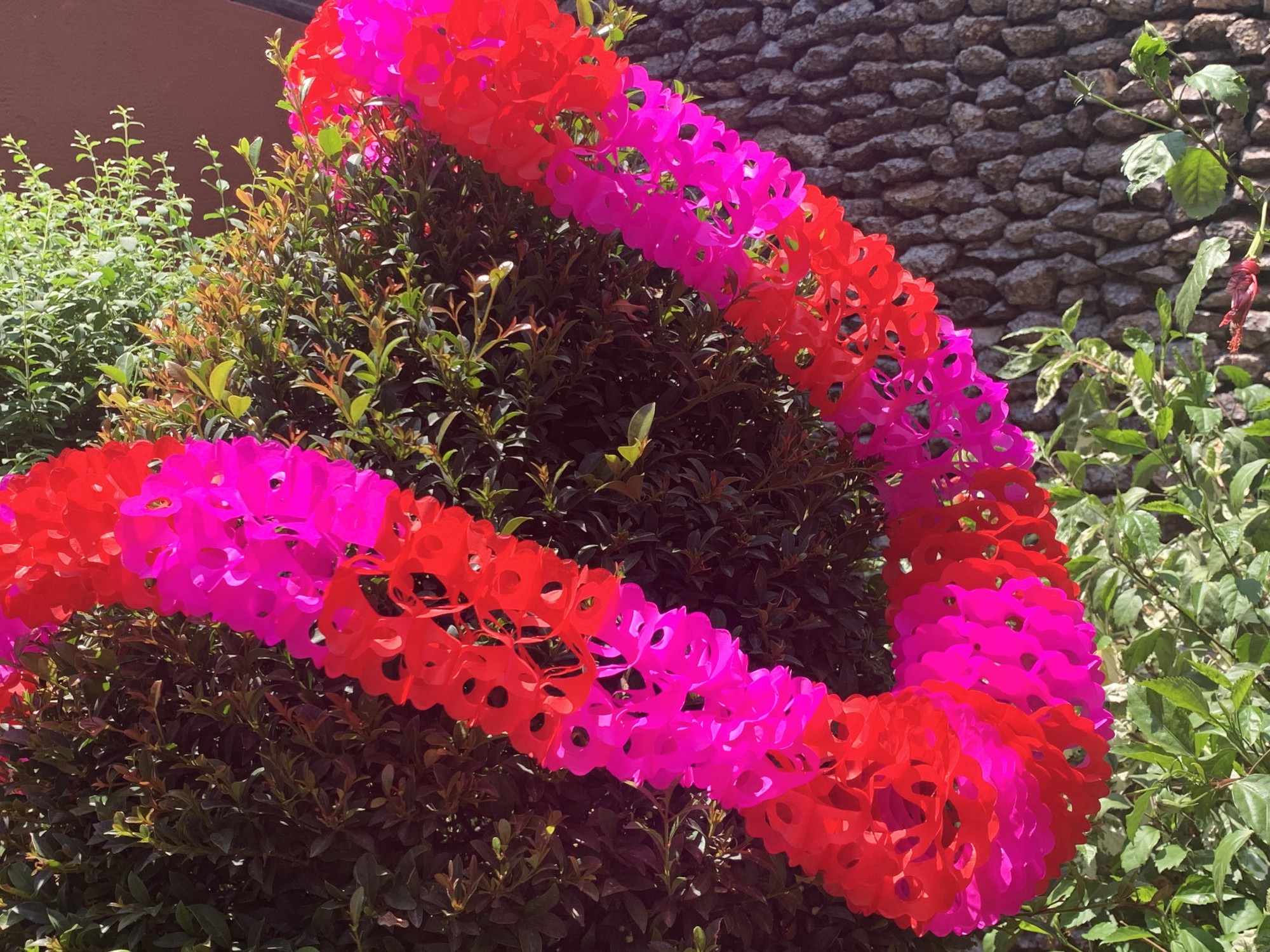 Papier-Girlande 'Schlange', pink, rot, Ø 12 cm, L 250 cm günstig bestellen