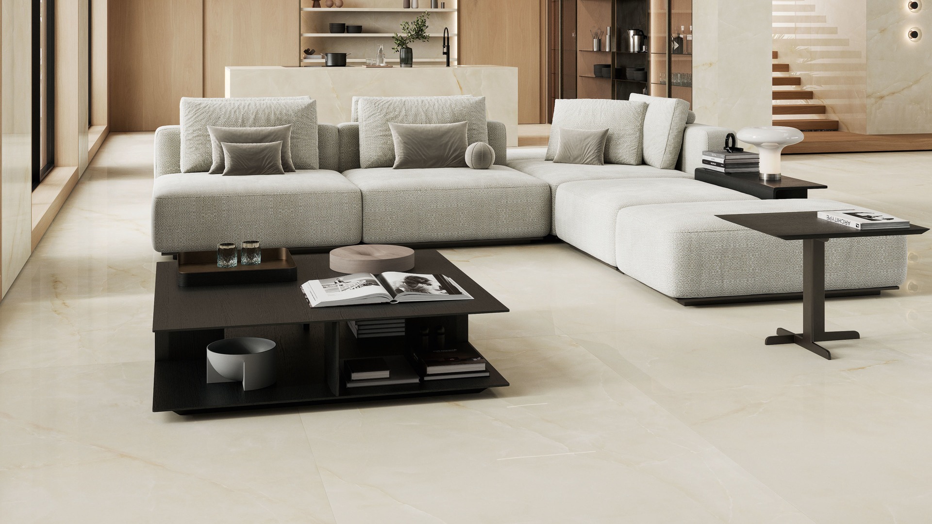 Valence Pacific vloertegel 60x120cm wit marmer glans gerectificeerd