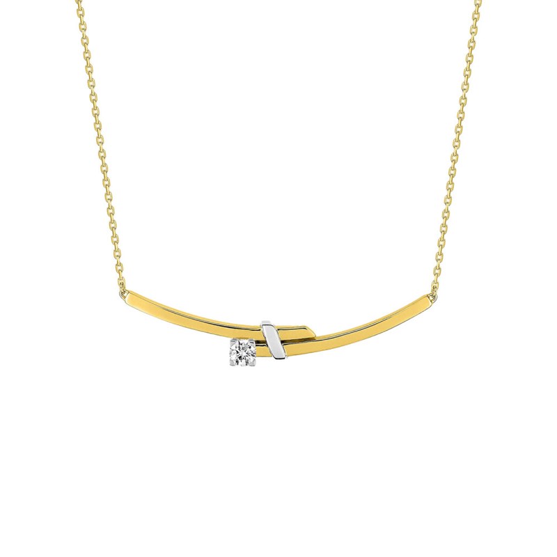 Collier Femme - Oxyde de zirconium - Or 18 Carats - Longueur : 42 cm