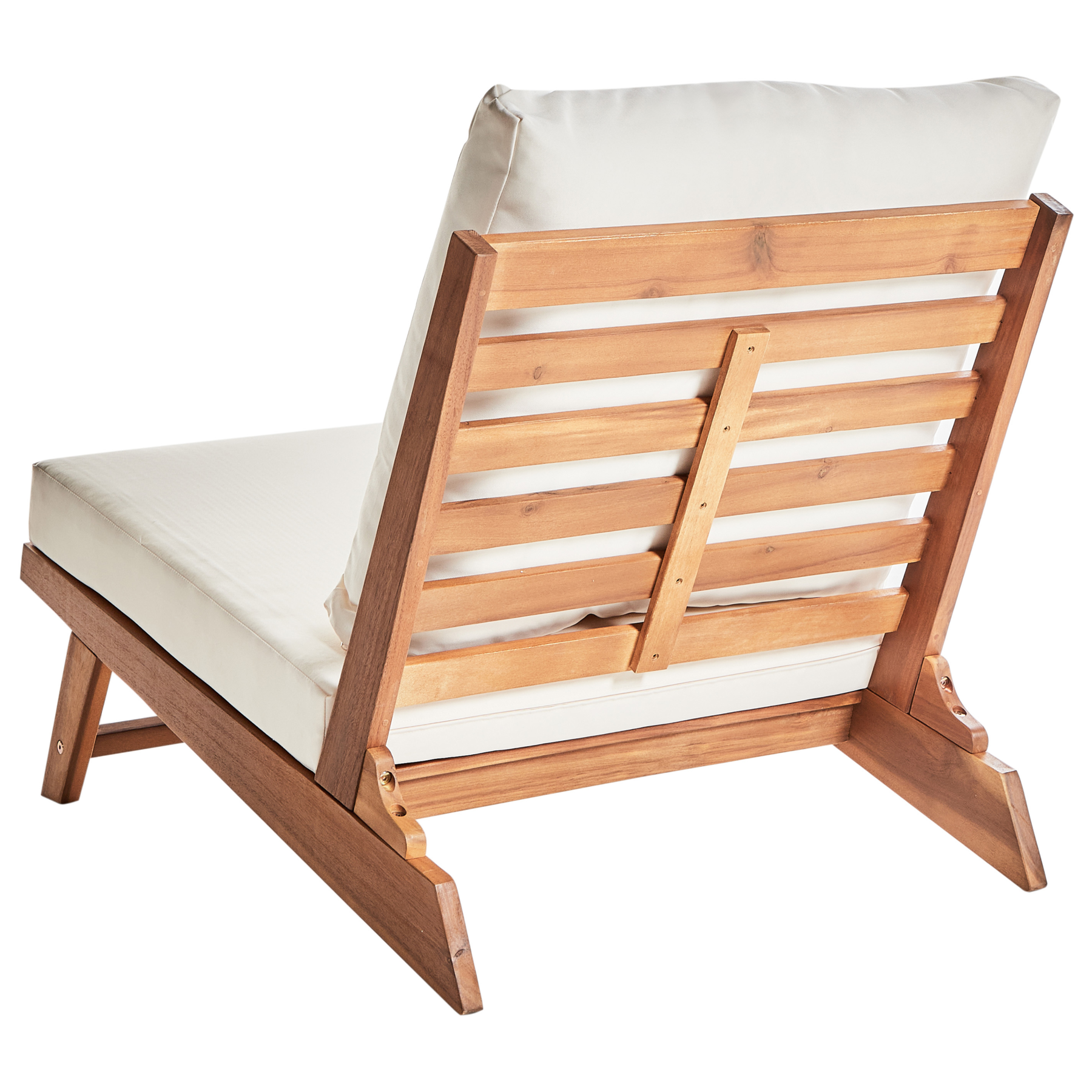 Beliani - MICCIANO - Tuinstoel set van 2 - Gebroken wit - Acaciahout