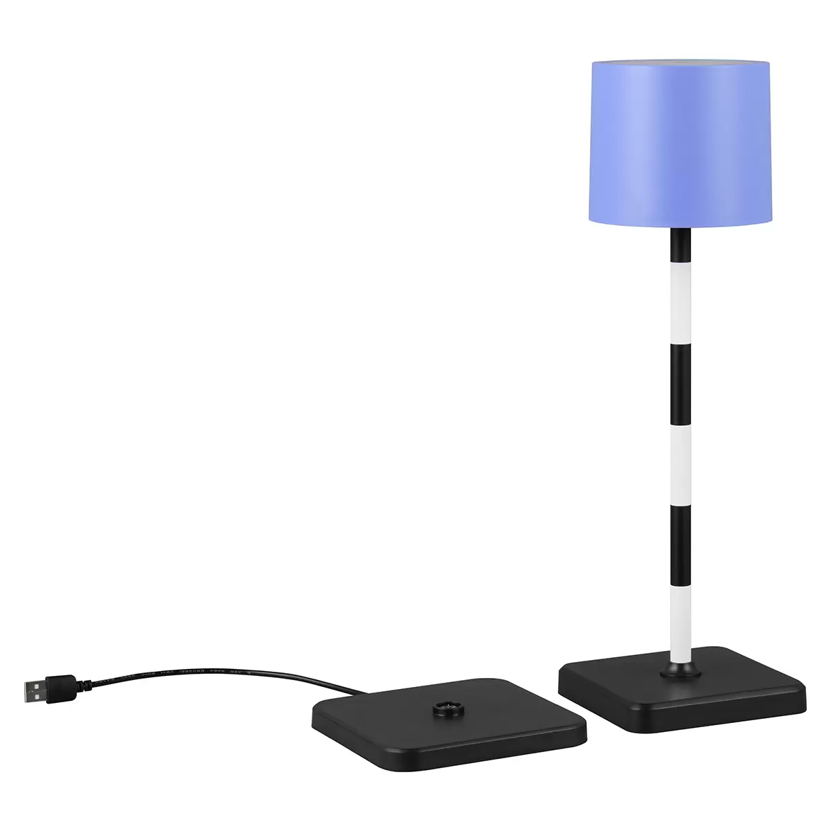 Akku-Tischleuchte Fernandez blau,schwarz,weiss