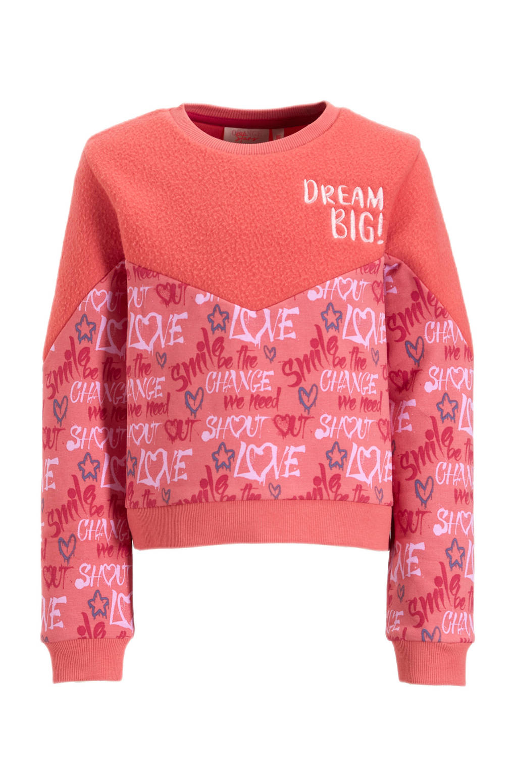 Orange Stars teddy sweater Nicole roze