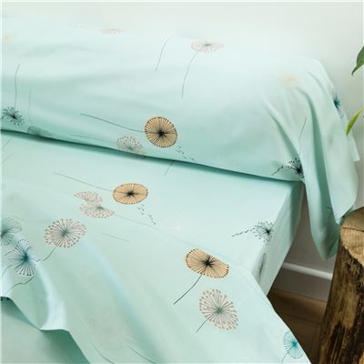 Linge de lit à fleurs stylisées - BECQUET CRÉATION
