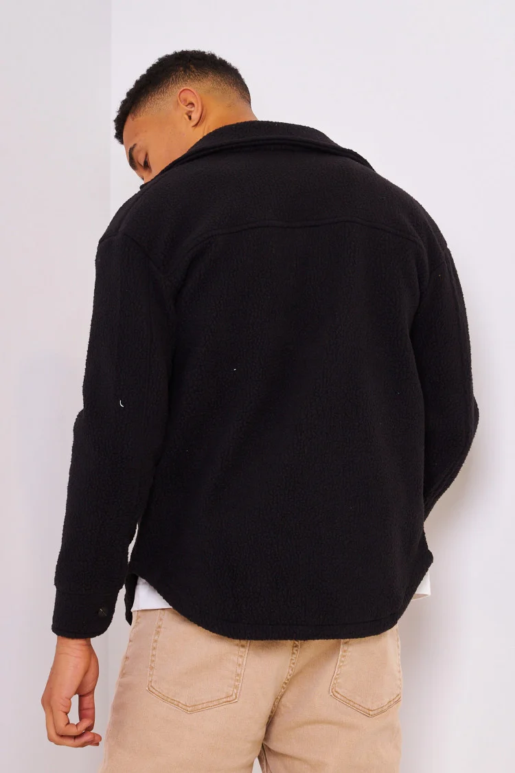 Veste en peau de mouton noire