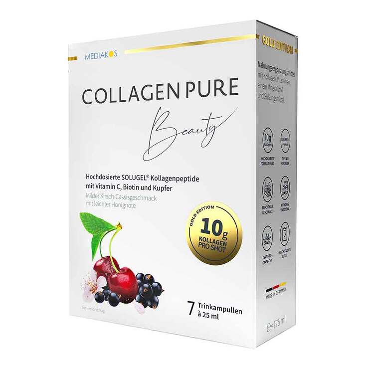 Collagen Pure Beauty 10 g Kollagen hochdosiert Gold-Edition, 7X25 ml