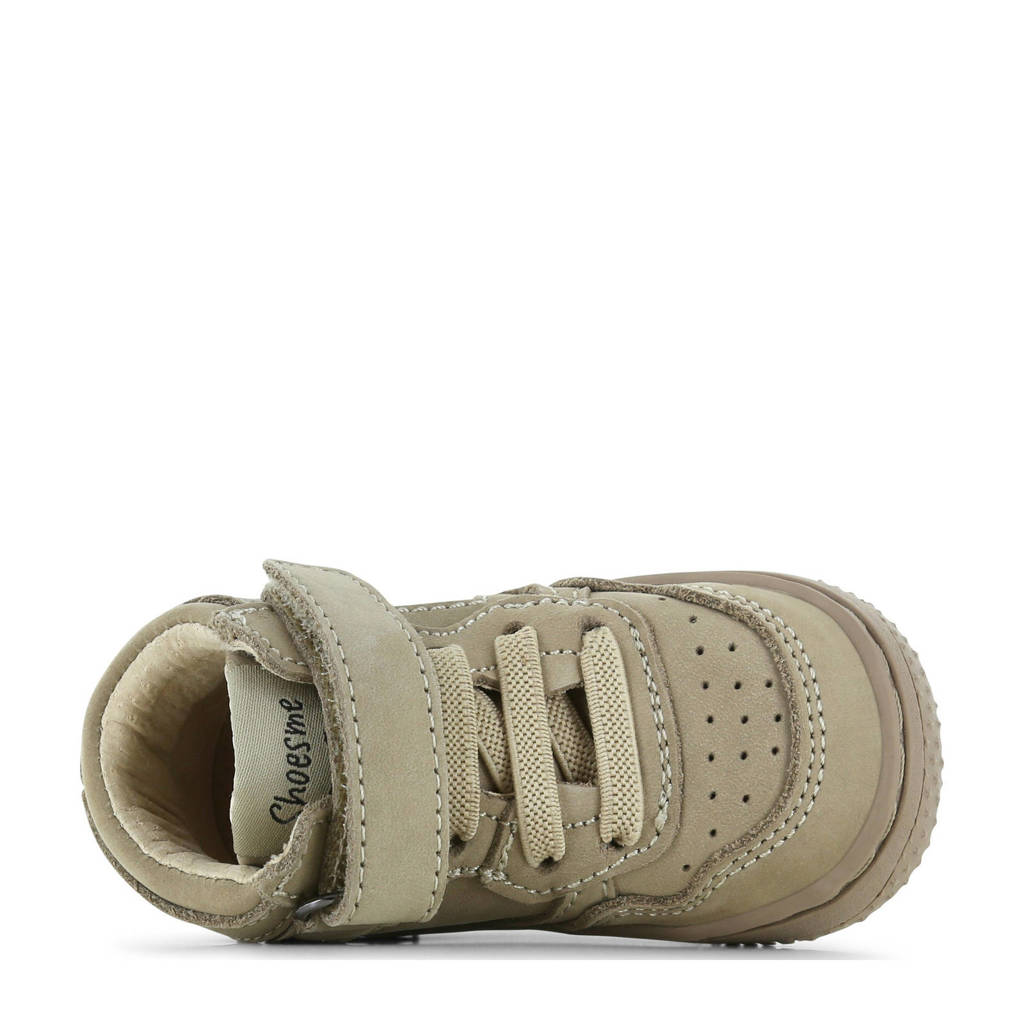 Shoesme leren sneakers taupe