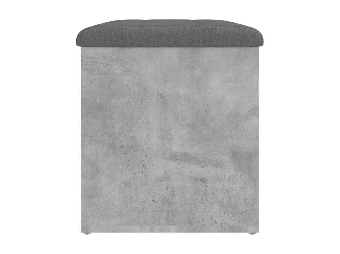 Banc de rangement gris béton 62x42x45 cm bois d'ingénierie