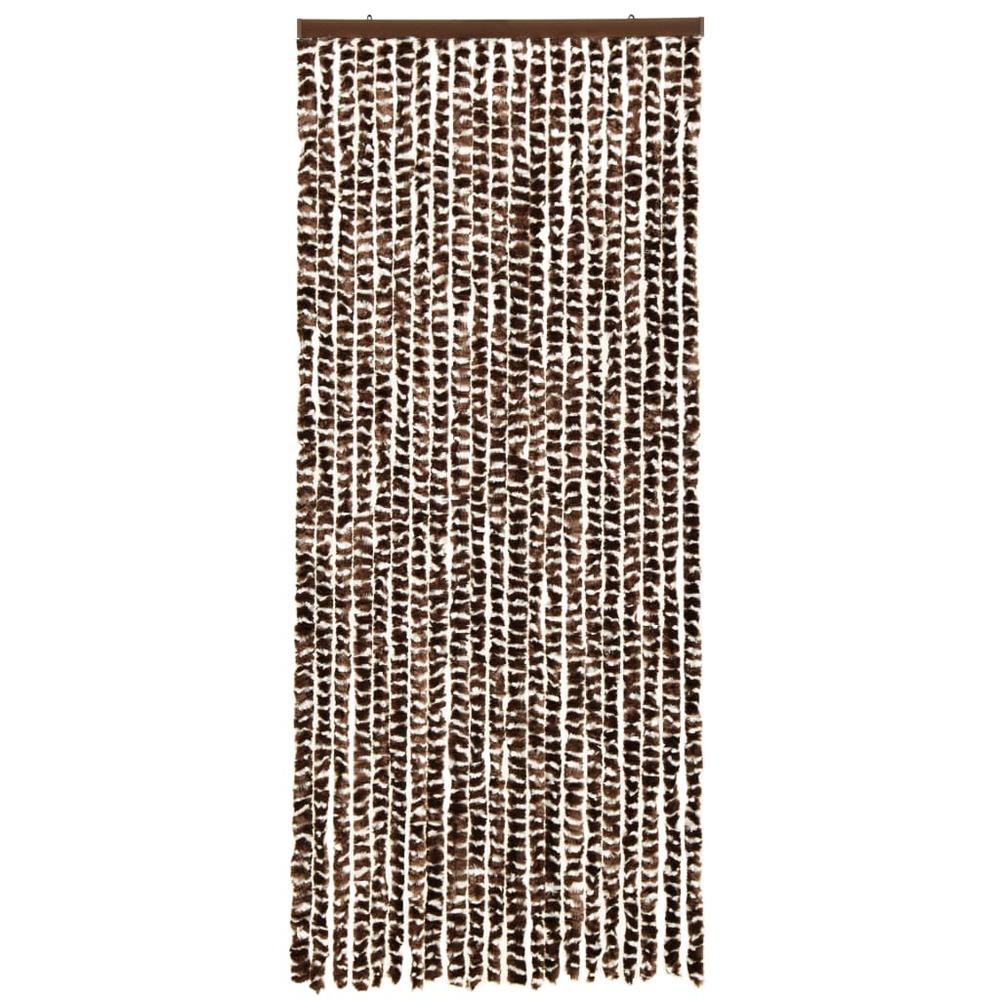Moustiquaire marron et blanc 56x185 cm chenille