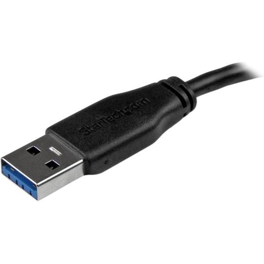 StarTech.com Câble SuperSpeed USB 3.0 slim A vers Micro B de 0,5 m - Mâle / Mâle - Noir