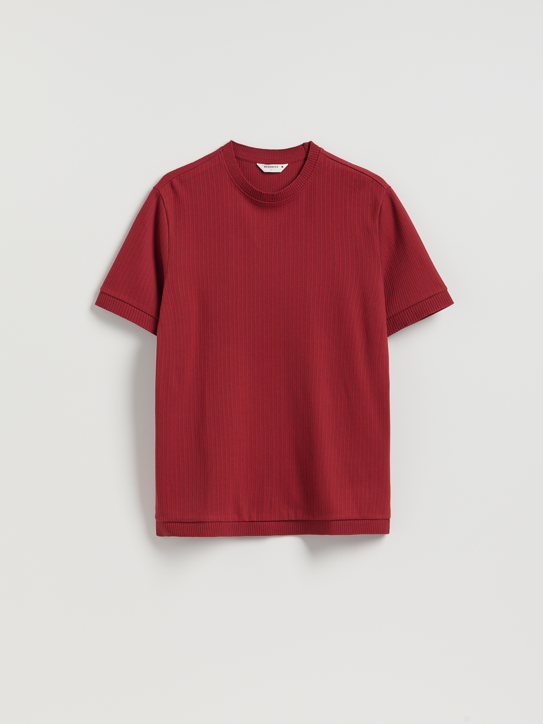 Regular-Fit-T-Shirt aus Strukturstrick