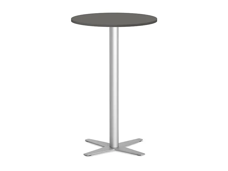 Bord Amy Ø650 H1050mm Antracit laminat Alugråt understel