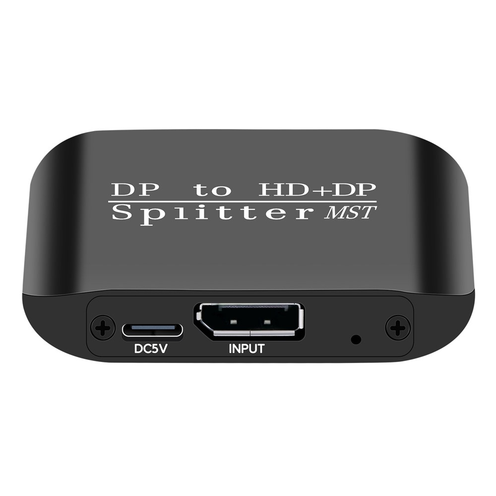4K Doppel Splitter 1x HDMI / 1x DisplayPort Output und 1 x DisplayPort Input - Schwarz