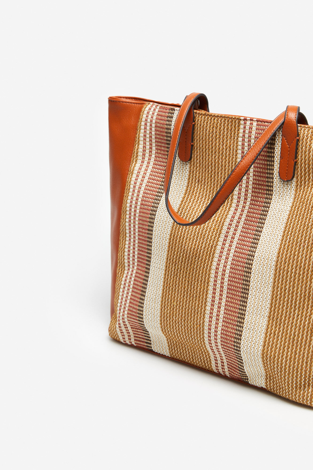 Bolsa shopper tejido rústico - Dorado