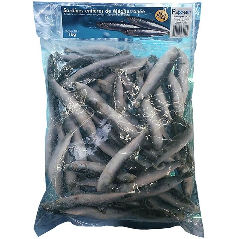 Sardines Entières De Méditerranée Surgelées Pexeo Eco - 1Kg