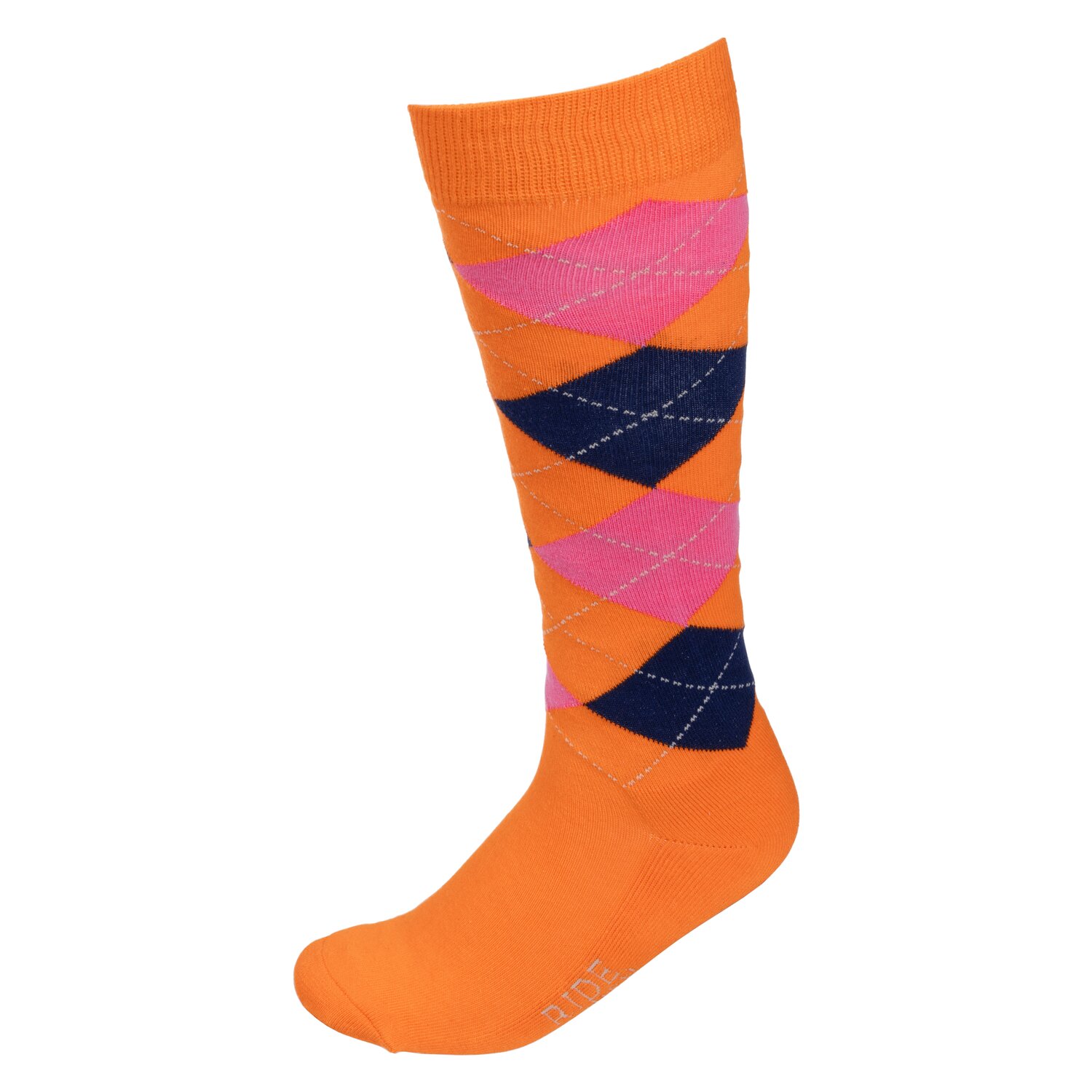 RIDE now Kniestrümpfe mit Rautenmuster  - orangeflame/pinkaholic/navy