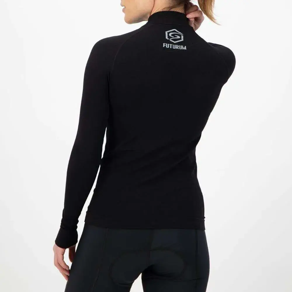 FUTURUM Recycled Thermoshirt Lange mouwen Zwart Dames