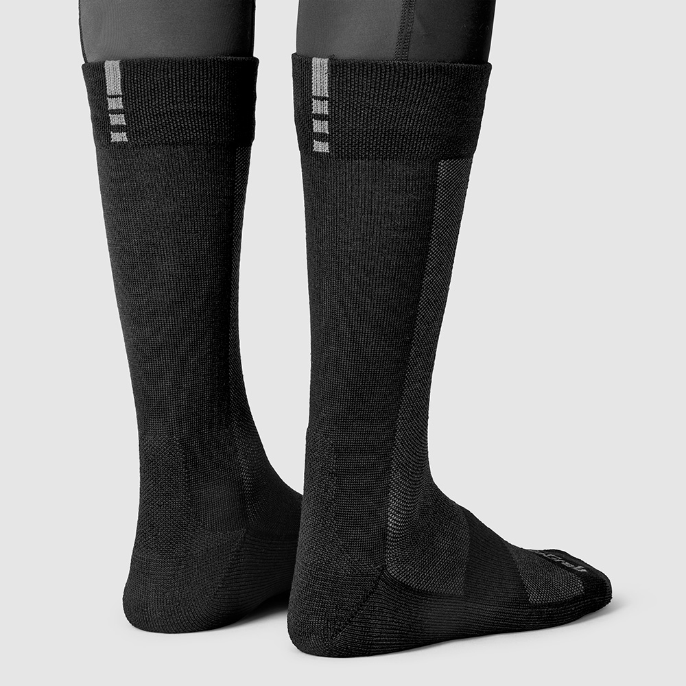 GripGrab Alpine Merino High Cut strømper sort