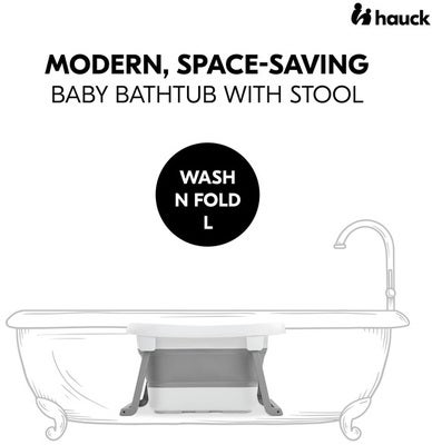 Hauck Wash N Fold Badebalje L, White/Stone
